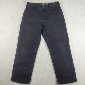 Carhartt Rugged Flex Relaxed Fit Canvas 5-Pocket Work Pant Men's 31x26 Black